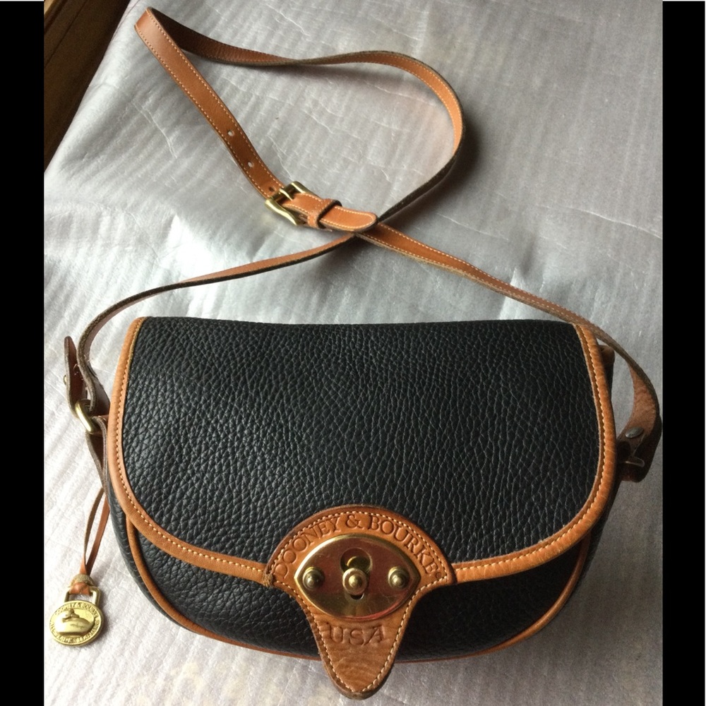 Dooney & Bourke AWL Shoulder Crossbody Bag Blue Black/British Tan